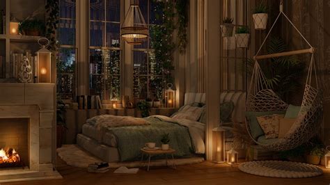 Relaxing ambiance in bedroom
