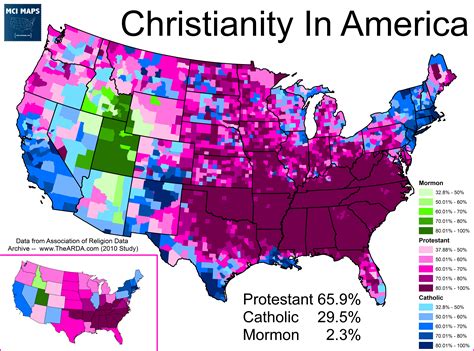 Religion In The Us Map