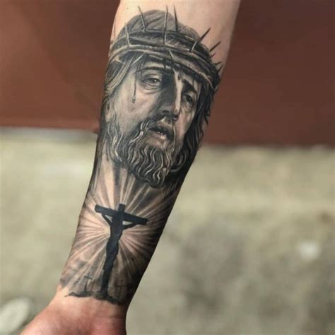 60 Jesus Arm Tattoo Designs For Men Religious Ink Ideas