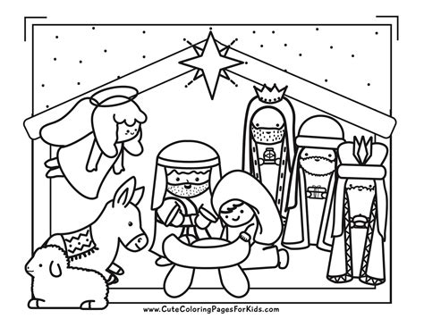 Religious Coloring Pages For Christmas
