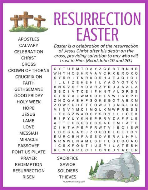 Religious Easter Word Search