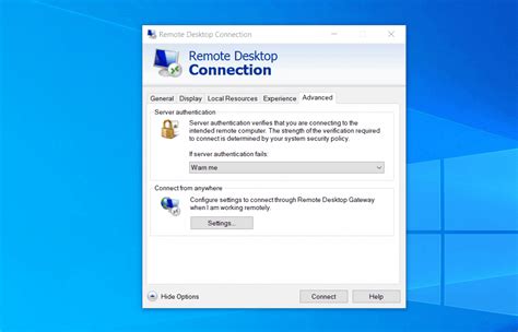 Remote Desktop Connection Services in Windows 10