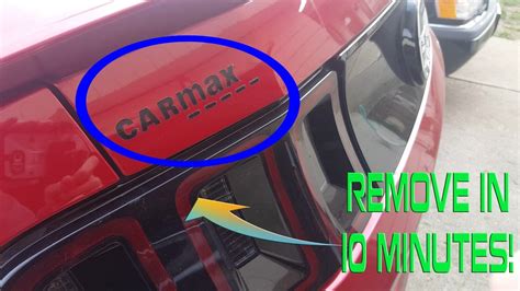 Remove Carmax Sticker From Car