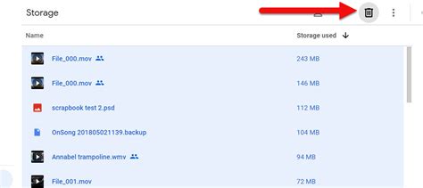 Remove Large Files From the Google Drive Storage