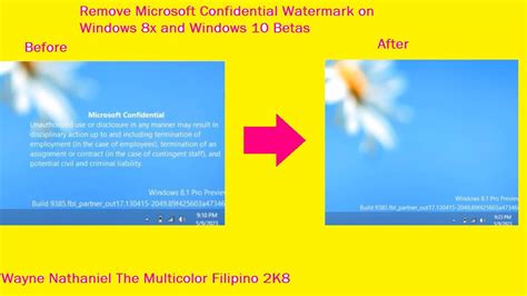 Remove Microsoft confidential watermark
