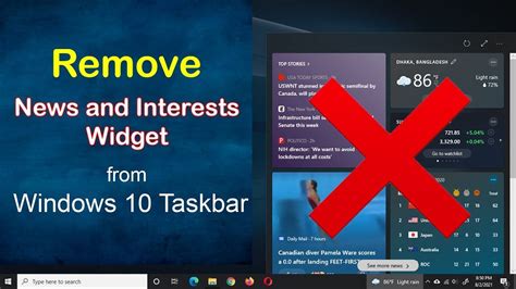 Remove News and Interests Widget from Taskbar