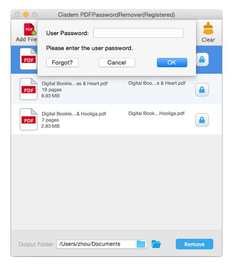 Remove PDF password on Mac using third-party apps