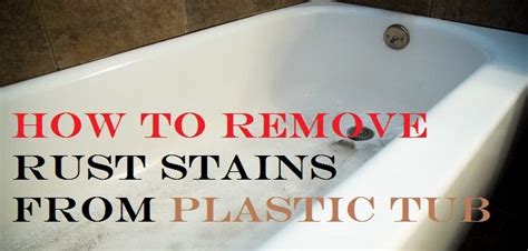 Removing rust stains from plastic