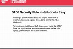 Remove Stop Security Plate