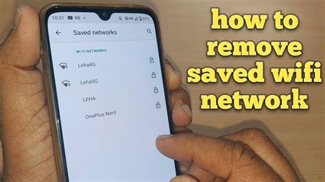 Remove Unwanted Saved Networks