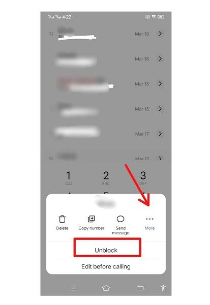 Remove a Blocked Number out from Call History