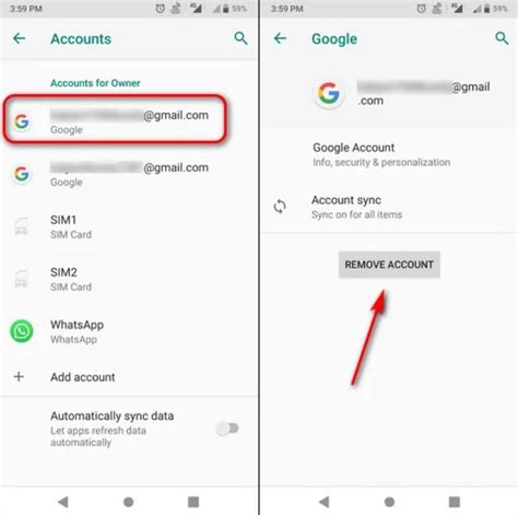 Remove and Re-Add Your Google Account