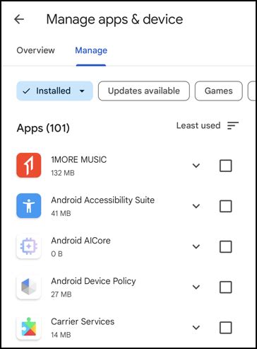 Remove your least used Android apps and their cache