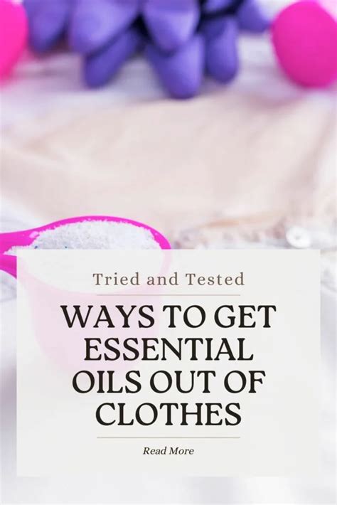 Removing Essential Oil Stains