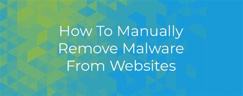 Removing Malware Manually
