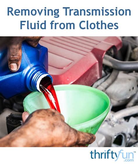 Removing Transmission Fluid Stains