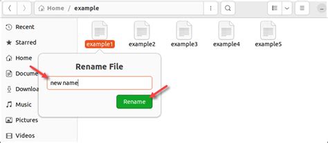 Rename Files using the GUI in Linux
