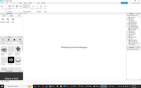 Rendering paused for debugging - DevForum | Roblox