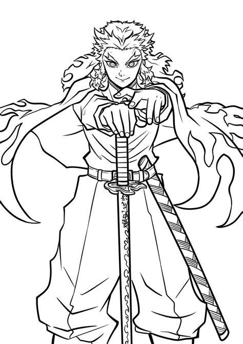 Rengoku Coloring Page