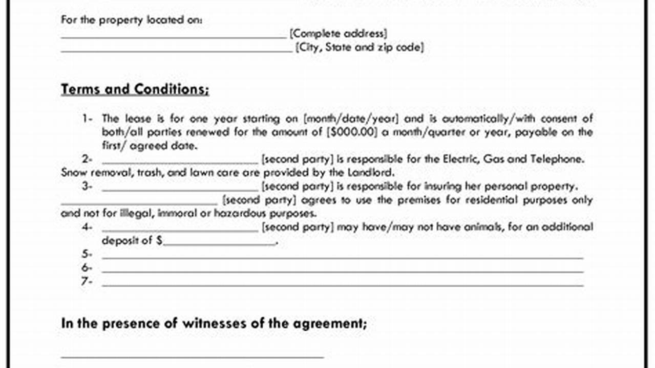 Rental Agreement Doc: Essential Elements and Sample Templates