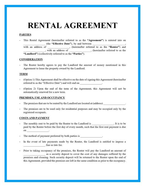 FREE 18+ Room Rental Agreement Templates in PDF MS Word Google Docs