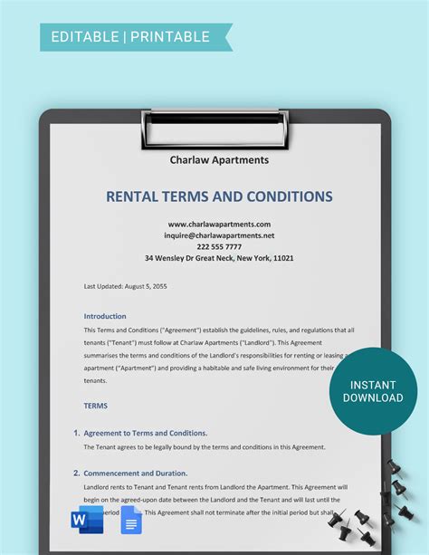 Rental Terms & Conditions