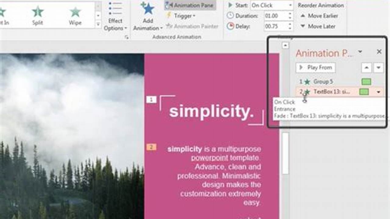 Reorder Animations Using The Animation Pane., Images
