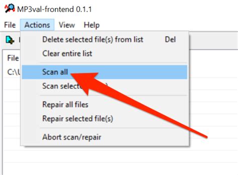 Repair MP3 Files Using MP3val