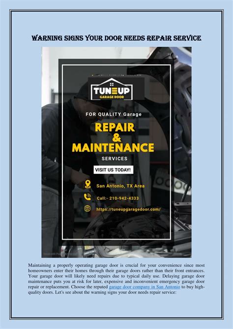 Repair Service Warning Signs