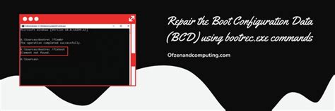 Repair Windows Boot Configuration Using Bootrec