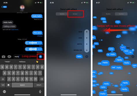 Replay iMessage custom effects