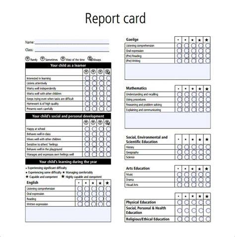Report Card Template - 28+ Free Word, Excel, PDF Documents Download
