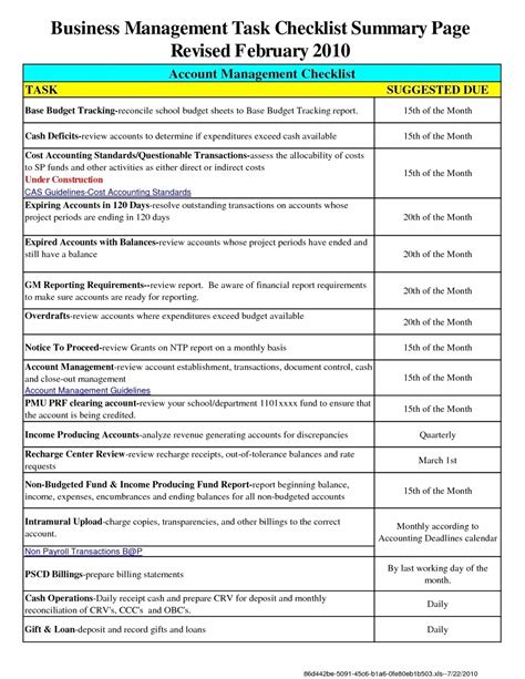 Reporting Requirements Template