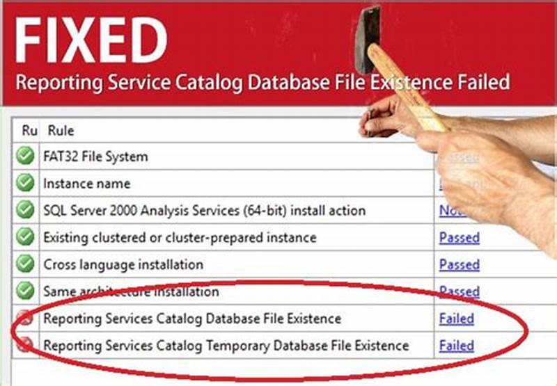 Reporting Service Catalog Database File Existence 2016