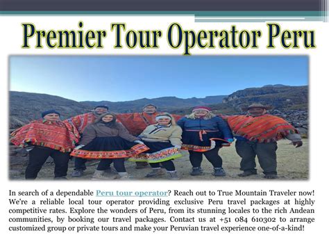 Reputable Tour Operator Peru