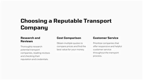 Reputable Transport Service