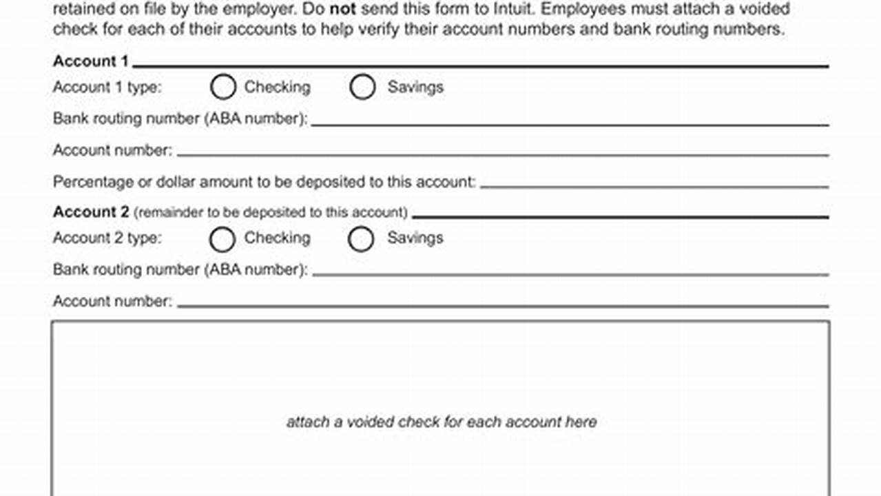 Request Direct Deposit Form Quickbooks