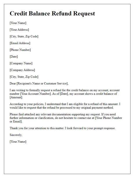 Request Refund Negative Credit Card Balance