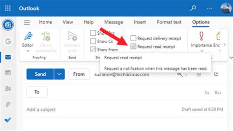 Request a Read Receipt For a Single Email In Outlook For Desktop