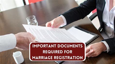 Required Documentation for Marriage