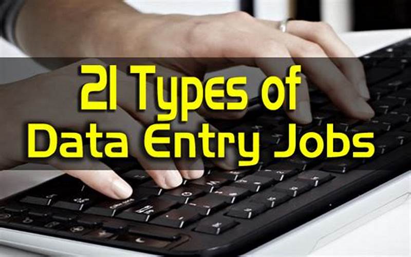 Requirements For Data Entry Jobs