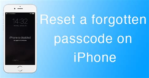 Requirements for resetting forgotten iPhone passcode