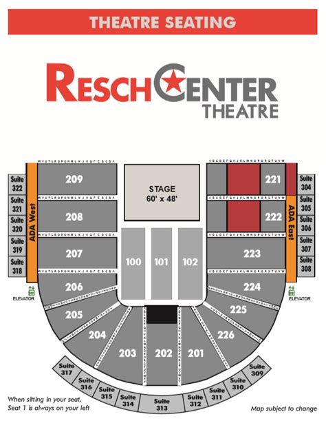 Resch Center Seating Chart With Seat Numbers