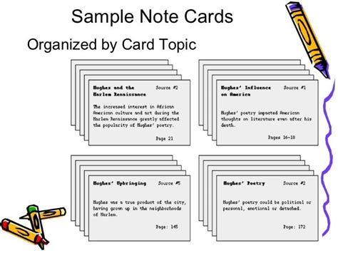 Research Paper Note Cards Template