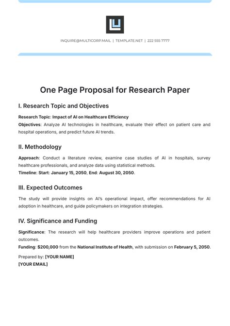 Research Paper Proposal Template