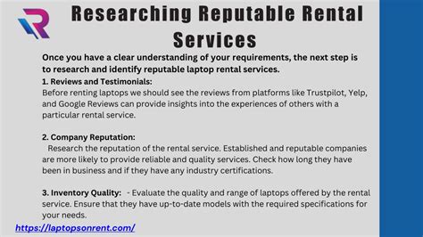 Researching Reputable Rental Services