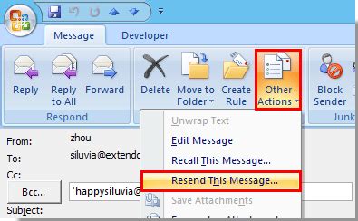 Resend Your Message