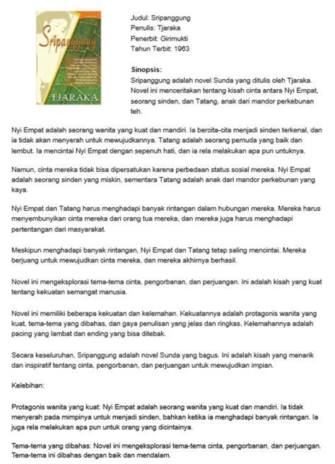 Resensi Novel Sunda