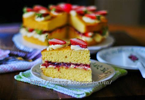 Resepi Victoria Sandwich Cake Azie Kitchen