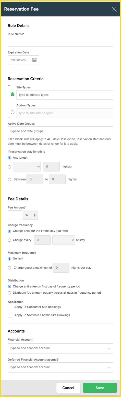 Reservation Fees Image